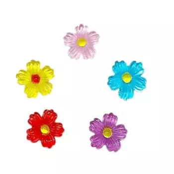 50 шт. 10 мм смоляные 3D цветные цветы плоские стразы скрапбукинг свадебные аппликации декор ремесла One Size розовый