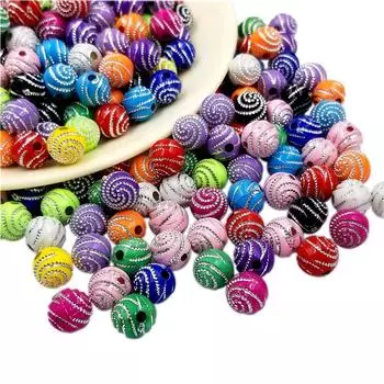 50 шт. 10 мм винтовые стразы, акриловые бусины, свободные бусины-разделители для изготовления ювелирных изделий, отдел рукоделия, браслет «сделай сам»