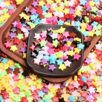 50 шт 11 мм акриловые звезды россыпью бусины DIY браслет ожерелье аксессуары для изготовления ювелирных изделий разноцветный