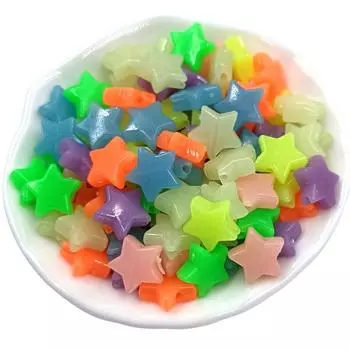 50 шт. 11 мм яркие цвета звезды акриловые бусины кулон «сделай сам» для изготовления ожерелья, браслета и ювелирных изделий разноцветный
