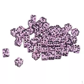 50 шт., 12 мм, акриловые шестигранные штампы D6, реквизит для ролевой игры, ролевая игра 50pcs Brown