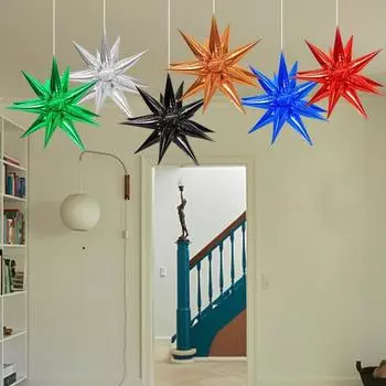 50 шт. 18-дюймовый конусный воздушный шар со звездой, металлический герметичный более толстый детский душ, украшение для дня рождения, свадьбы, вечеринки, комплект воздушных шаров из алюминиевой пленки золотистый