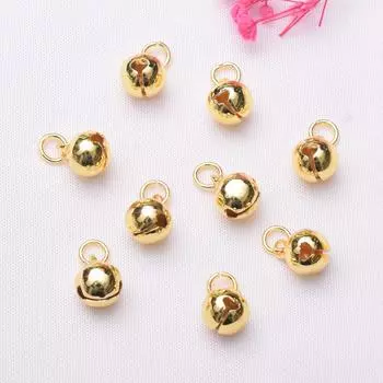 50 шт. 18-каратный золотой пакет, сохранение цвета, 8 мм, браслет-колокольчик, аксессуары для браслета, сделай сам, бисерные украшения ручной работы, аксессуары, маленькая капелька