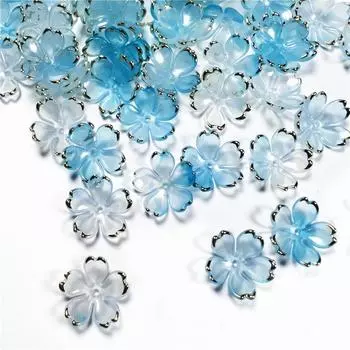 50 шт. 19 мм акриловые бусины вишни, лепестки, очаровательные соединители, серьги «сделай сам», ювелирные изделия для волос, аксессуары из смолы