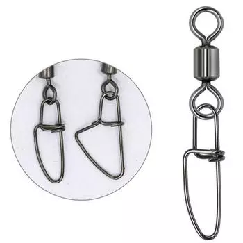 50 шт. 1 #-12 # вращающийся вертлюг из нержавеющей стали с подвесной оснасткой, рыболовные снасти, разъем для рыболовных крючков, вращающийся вертлюг, высокая прочность 12