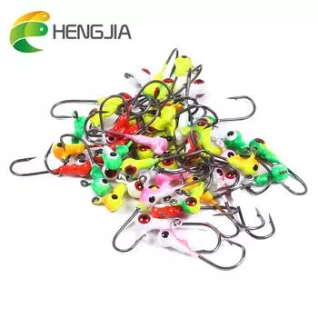 50 шт., 1 г, джиг-головка, стальной рыболовный крючок, аттрактант, поющие приманки, простые рыболовные снасти на открытом воздухе