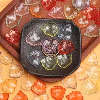 50 шт. 20,2*23,3 мм прозрачные хрустальные листья бусины DIY головной убор шпилька ручной работы ювелирный материал красный