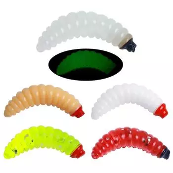 50 шт. 24 мм искусственные приманки для хлебных червей, бионическая приманка в форме личинок, имитация хлебных червей, приманка для пресной воды, морской воды 2#