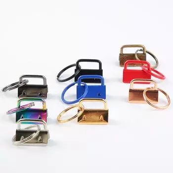 50 шт. 25 мм брелок для ключей с разрезным кольцом, брелок для ключей, брелок для ключей, браслет, хлопковый хвостовой зажим для ремешка для ключей 6