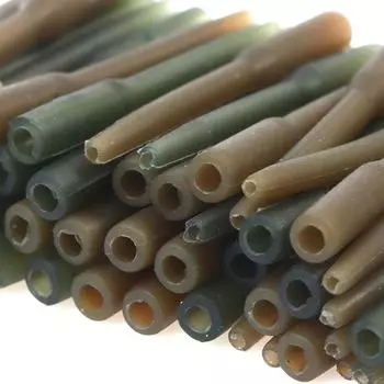 50 шт., 30 мм, резиновые рукава, предотвращающие запутывание, соединяются с рыболовным крючком, карп, грубый карп зелёный