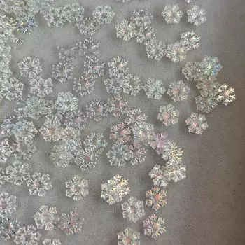 50 шт. 3D рождественские снежинки блестки для ногтей смешанный дизайн ажурные снежинки 3D рождественские снежинки декор чистый