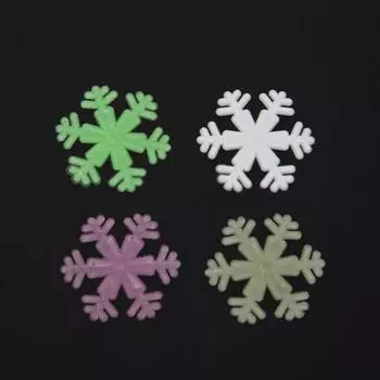 50 шт. 3D светящаяся снежинка светится в темноте, домашний сад, флуоресцентная наклейка