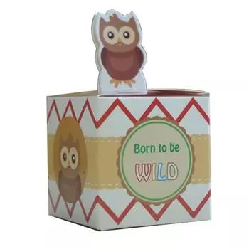 50 шт., 50 шт., коробка конфет для детского душа, сувениры для детского душа, 50 шт., сафари в джунглях, сова, животное