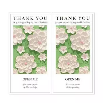 50 шт. 5*10 см Наклейки «Открой меня» Многоцветные 3D Цветочные Этикетки для запечатывания Креативные Наклейки «Спасибо» Мероприятие 1
