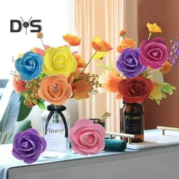 50 шт. 5 см имитация головы розы спрей золотой порошок голова цветка реалистичная пилообразная роза DIY аксессуары горячий розовый