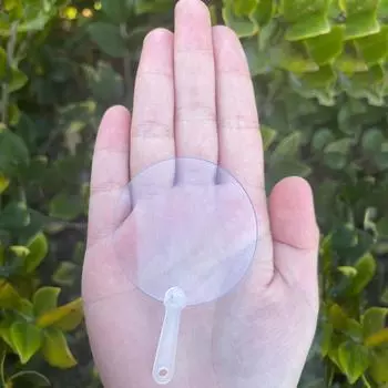 50 шт. 5 см милый мини прозрачный пустой веер детский DIY художественный веер свадьба день рождения вечеринка сувениры девушка парень идеи подарок 50PCS