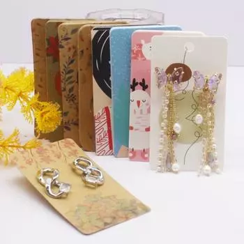 50 шт. 5x9 см серьги карты картон ювелирные изделия новейшее поступление популярный дисплей картон горячая распродажа модный дизайн нежные карты 50card