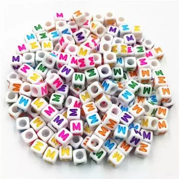 50 шт., 6 мм, 26 букв, акриловые бусины, сделай сам, для ожерелья, браслета, кулона, изготовления ювелирных изделий letter S