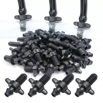 50 шт. 6 мм резьбовой штуцер 4/7 мм разветвитель адаптер соединитель ПВХ шланговый соединитель для домашнего садового полива 50pcs