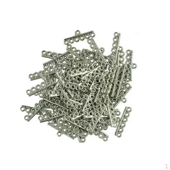 50 шт., 6 нитей, обжимные концевые бусины, разъем для изготовления ювелирных изделий