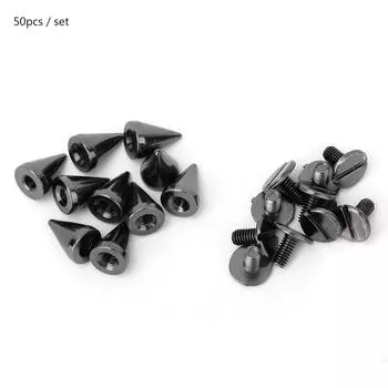 50 шт. 7*10 мм пулевые шипы панк-заклепки кожаные заклепки украшения одежды своими руками (Цвет пистолета)