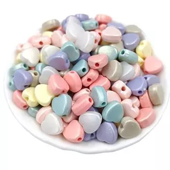 50 шт. 7,5*8,5 мм, макароны, матовые бусины в форме сердца, кулон «сделай сам», для ожерелья, браслета, изготовления ювелирных изделий жёлтый