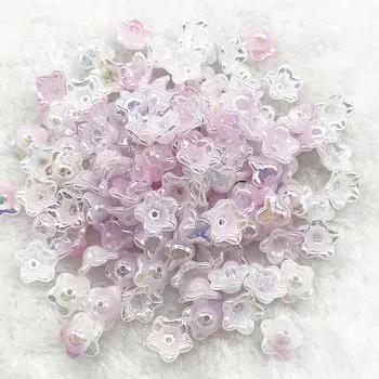 50 шт. 7X13 мм постепенное изменение акриловые бусины колокольчики колпачки фурнитура для ювелирных изделий подвески браслеты разделительные бусины для изготовления ювелирных изделий