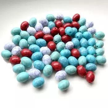 50 шт 8 мм*10 мм очаровательные ретро-цветные овальные бусины с прямым отверстием, подходящие для изготовления ювелирных изделий, браслетов, предметов декора, самодельных бусинок белый