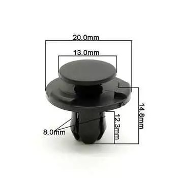 50 шт. 8 мм автомобильные крепежи заклепки клипсы бампер двери панели крыла подкрылок фиксатор для Nissan обивка автомобиля клипса решетка