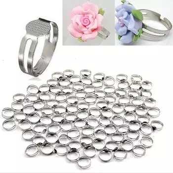 50 шт., 8 мм, плоская подушка, основа для кольца, сделай сам, заготовка для изготовления ювелирных изделий, регулируемая золотой