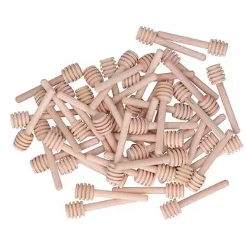 50 шт., 8 см, деревянные палочки для меда, мешалка для меда, дозирующая палочка для свадебных вечеринок, сувениров