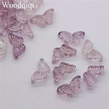 50 шт. 8x15 мм DIY серьги-подвески для изготовления ювелирных изделий с кристаллами, ожерелье-бабочка, популярные высококачественные стеклянные бусины, нежные ювелирные аксессуары 8x15mm 50pcs