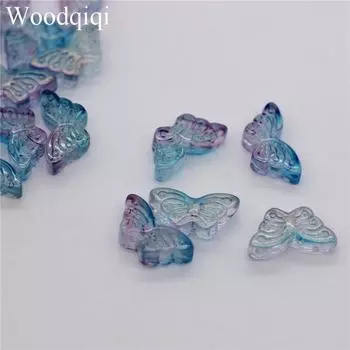 50 шт. 8x15 мм DIY серьги-подвески для изготовления ювелирных изделий с кристаллами, ожерелье-бабочка, популярные высококачественные стеклянные бусины, нежные ювелирные аксессуары 8x15mm 50pcs