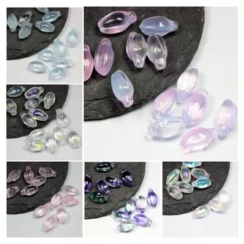 50 шт. 8x15 мм глазурованные прицветные бусины Магнолия шаг встряхнуть стеклянные бусины DIY древний стиль шпилька орнамент аксессуар материал