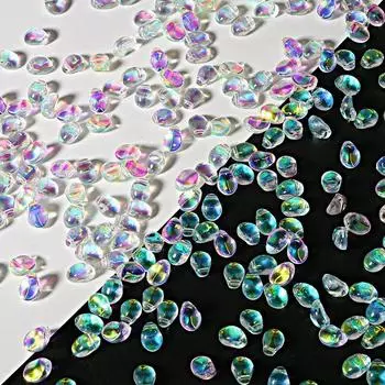 50 шт. 8x6 мм Высокое качество стеклянные лепестки тюльпана бусины для изготовления ювелирных изделий серьги ожерелье аксессуары DIY ювелирные изделия 14