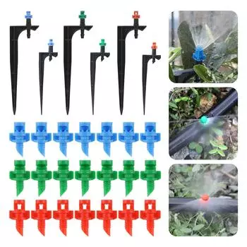 50 шт. 90/180/360 углов опрыскиватель для орошения сада простая рефракционная насадка для полива цветов тумана насадка резьбовое соединение