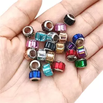 50 шт. 9 мм сплав кристалл ювелирные аксессуары свободные бусины-разделители изысканное модное ожерелье браслет DIY материал ручной работы разноцветный