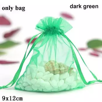 50 шт. 9x12 см Прозрачные Праздничные Свадебные Упаковочные Прозрачные Органзовые Мешочки для Ювелирных Изделий Подарочные Мешочки