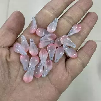 50 шт. 9x17 мм глазурованные бусины-лепестки постепенно меняющие цвет мясистые бусины-лепестки DIY древний стиль ручная работа нефритовая заколка для волос материал заколки для волос