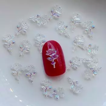 50 шт. AB Crystal Rose, плоские стразы, DIY ювелирные аксессуары, товары для ногтей, украшения для ногтей 0