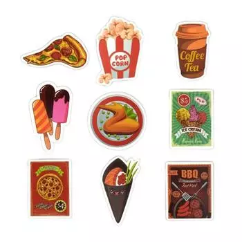 50 шт. экологически чистые различные виниловые самоклеящиеся детские классические игрушки DIY наклейки с граффити для студентов канцелярские принадлежности