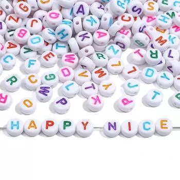 50 шт. акриловые красочные бусины с английскими буквами AZ, плоские круглые бусины с алфавитом для изготовления ювелирных изделий, сделай сам, браслет дружбы для пар, ожерелье A