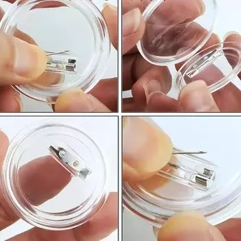 50 шт., акриловые прозрачные круглые значки ручной работы, прозрачный набор для рисования, значки, броши, булавки, креативные детали для самостоятельного изготовления