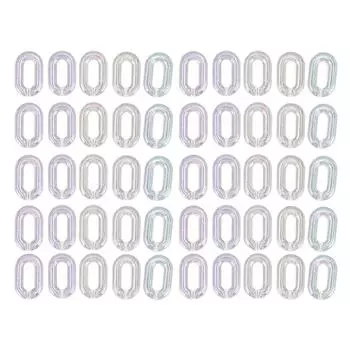 50 шт. акриловые соединительные кольца прозрачные DIY сборные прозрачные цветные акриловые цепи с покрытием