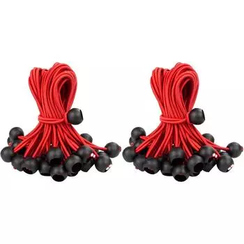 50 шт. эластичные канаты для мячей, фиксированные шесты для лодки, для тента (красный)