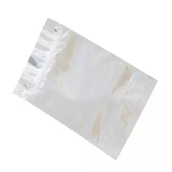 50 шт. алюминиевая фольга серебристый майларовый повторно закрывающийся пакет с застежкой-молнией спереди прозрачный