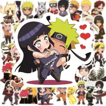 50 шт. аниме-наклейки Наруто, забавные гитарные наклейки для ноутбука, багажа, шлем для скейтборда, водонепроницаемые детские наклейки для мальчиков и девочек, DIY граффити, игрушки