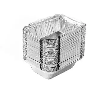 50 шт. Антипригарная бумага из алюминиевой фольги Вкладыш 230-700 мл Поддон для сбора жира для гриля Кухонный инструмент 230ml