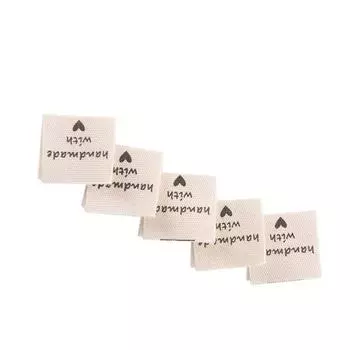 50 шт., этикетки ручной работы, бирки, изготовление ткани, швейные поделки для декора одежды, сделай сам бежевый