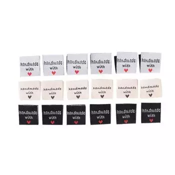 50 шт., этикетки ручной работы, бирки, изготовление ткани, швейные поделки для декора одежды, сделай сам бежевый